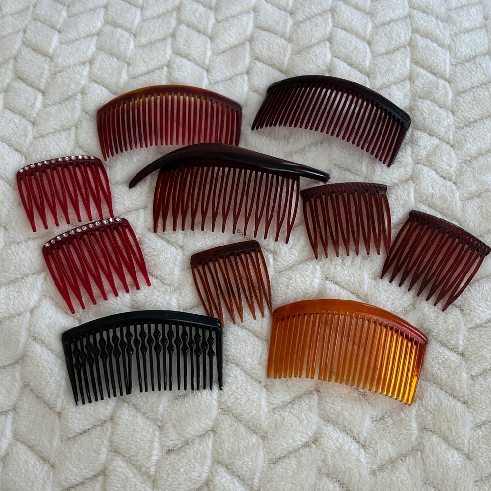 Set of Vintage Assorted Hair Combs